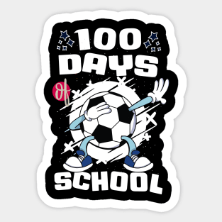 100 days of school featuring a dabbing Football #1 Sticker